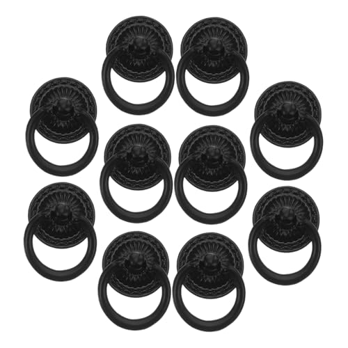 Angoily 10 Stück Teiliges Vintage Kupfer Schubladengriffe Retro Ringgriff Möbelbeschläge Einloch Griffe für Kommoden Küchenschränke und Schranktüren von Angoily