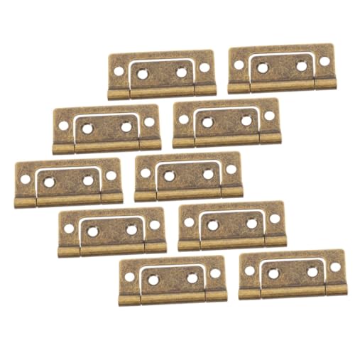 Angoily 10 Stück Teiliges Vintage Möbelscharniere Flache Innenliegende Schranktüren Scharniere mit Mutter junge Mädchen struktur Antik Kupfer Finish Schnellmontage für Küchenschränke von Angoily
