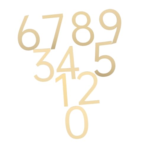 Angoily 10 Stück Teiliges Zahlen-Set Selbstklebend Elegante Spiegel-gold Ziffern Vielseitig für Wohnung Büro Hotel Postfach zur Klaren Raum Hausnummernkennzeichnung Angoily 10 Stück Teiliges Zahlen-Set Selbstklebend Elegante Spiegel-gold Ziffern Vielseitig für Wohnung Büro Hotel Postfach zur Klaren Raum Hausnummernkennzeichnung von Angoily