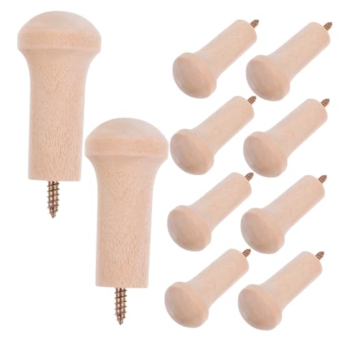 Angoily 10 Stück Wandhaken Holz Unbehandelte Shaker Pegs für Kleidung Hüte Handtücher Robuste Minimalistische Aufhängemöglichkeiten für Angoily 10 Stück Wandhaken Holz Unbehandelte Shaker Pegs für Kleidung Hüte Handtücher Robuste Minimalistische Aufhängemöglichkeiten für von Angoily