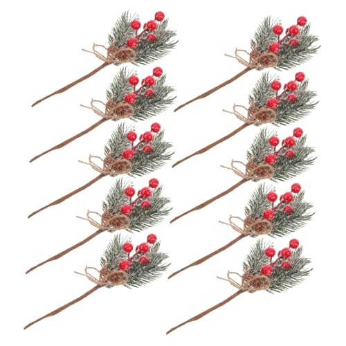 Angoily 10 Stück Weihnachtskränze Picks Zweig Faux Berry Branch erste Stiele Beeren Kiefer Weihnachten wählt Beerenkiefer für Weihnachtsbaum künstliche Beere simulierte Beerenblume PVC Angoily 10 Stück Weihnachtskränze Picks Zweig Faux Berry Branch erste Stiele Beeren Kiefer Weihnachten wählt Beerenkiefer für Weihnachtsbaum künstliche Beere simulierte Beerenblume PVC von Angoily