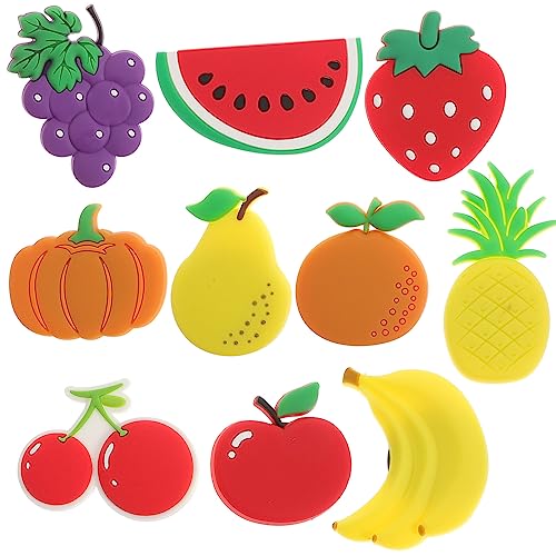 Angoily 10 Stücke Frucht Kühlschrank Magnete Kreative Früchte Whiteboard Aufkleber für Kinder Karikatur Stereo Kühlschrankmagnete für Whiteboards Kühlschrank Crafts Meldeboard von Angoily