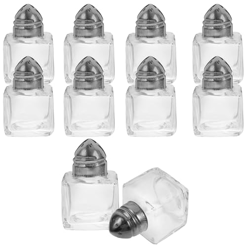10 Stück Mini Salzstreuer Glas Gewürzflaschen Mit Gießlöchern Für Salz, Pfeffer Und Gewürze - Tragbare Küchenhelfer Zum Backen Und Kochen von Angoily