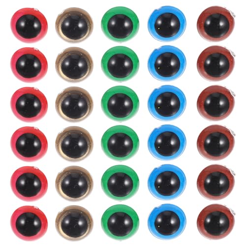 Angoily 100 Sets Kunststoff-Puppenaugen: 15 mm runde Sicherheitsaugen aus Kunststoff mit Unterlegscheiben für selbstgemachte Puppen, Stofftiere, Bären, Puppen und Bastelprojekte Angoily 100 Sets Kunststoff-Puppenaugen: 15 mm runde Sicherheitsaugen aus Kunststoff mit Unterlegscheiben für selbstgemachte Puppen, Stofftiere, Bären, Puppen und Bastelprojekte von Angoily