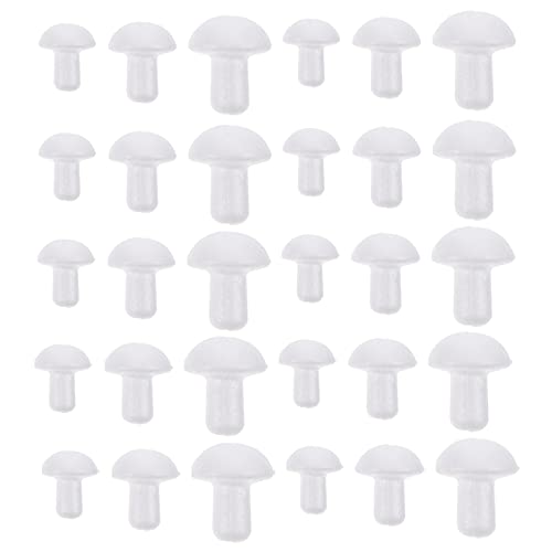Angoily 100 Stück Imitationspilze Mini Weiße Schaum Mushrooms für Garten Blumentöpfe DIY Bastelprojekte und Bonsai Dekorationen von Angoily