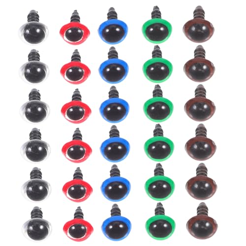 Angoily 100 Stück Plüschtieraugen Spielzeugsicherheitsaugen Spielzeugaugen Aus Kunststoff Plastikpuppenhandwerksauge Schwarze Plastikhandwerksaugen Sicherheitsaugen Für Stofftiere Harz von Angoily