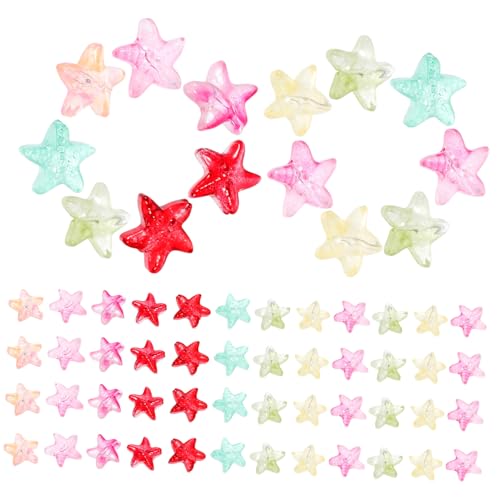 Angoily 100 Stück Teiliges Bunte Glas Spacer Perlen Sternform für DIY Schmuckherstellung Kleine Kreative Bastelperlen zum Auffädeln von Armbändern Halsketten Anhängern und Accessoires Angoily 100 Stück Teiliges Bunte Glas Spacer Perlen Sternform für DIY Schmuckherstellung Kleine Kreative Bastelperlen zum Auffädeln von Armbändern Halsketten Anhängern und Accessoires von Angoily