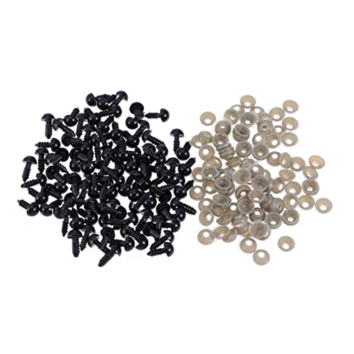 Angoily 100 Stück Teiliges Kunststoff Sicherheitsaugen mit Unterlegscheiben Sichere Bastelaugen für Puppen Teddybären und Plüschtiere für DIY Spielzeugherstellung Angoily 100 Stück Teiliges Kunststoff Sicherheitsaugen mit Unterlegscheiben Sichere Bastelaugen für Puppen Teddybären und Plüschtiere für DIY Spielzeugherstellung von Angoily
