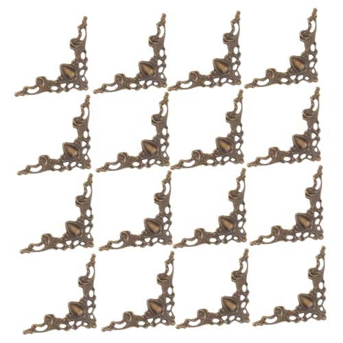 Angoily 100 Stück Teiliges Vintage Metall Deko-Ecken Robuste Buch Fotoecken aus Legierung Vielseitiger Kantenschutz für Scrapbooking Alben Notizbücher Ordner Einfach Anzubringen Langlebig von Angoily