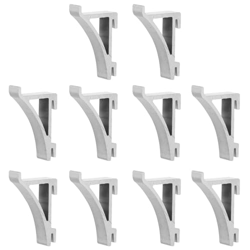 Angoily 10Pcs Gefrierfach Regal Clip Kühlschrank Kühler Regal Unterstützung Ersatz Regal Schnallen Clips Metall Haken Regal Klammer Clip für Kühlschrank Küche Silber L von Angoily