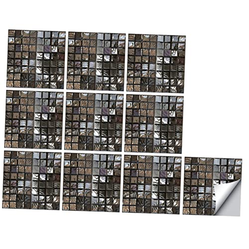 Angoily 10Stücke Selbstklebende Fliesenaufkleber Dekorative Wandfliesen für Badezimmer Design Einfache Anwendung Langlebig und Pflegeleicht Angoily 10Stücke Selbstklebende Fliesenaufkleber Dekorative Wandfliesen für Badezimmer Design Einfache Anwendung Langlebig und Pflegeleicht von Angoily