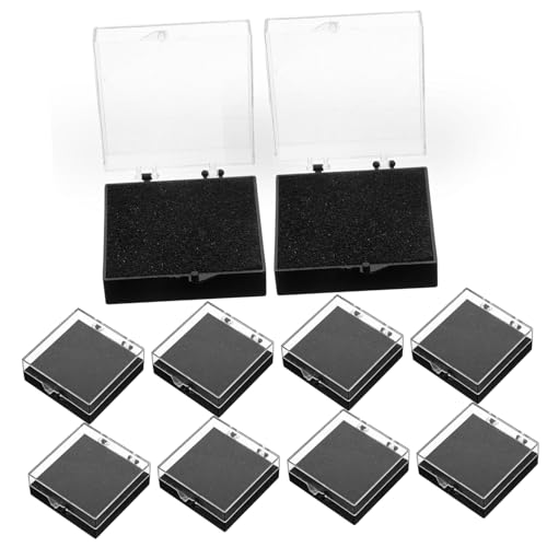 Angoily 10er Schachtel Vitrine Container Schmuck Abzeichenanzeigekoffer Abzeichenhalter Abzeichen-Organizer Abzeichen Fall Geschenkbox Anstecknadeletui Revers-Organizer Black Schwamm Angoily 10er Schachtel Vitrine Container Schmuck Abzeichenanzeigekoffer Abzeichenhalter Abzeichen-Organizer Abzeichen Fall Geschenkbox Anstecknadeletui Revers-Organizer Black Schwamm von Angoily
