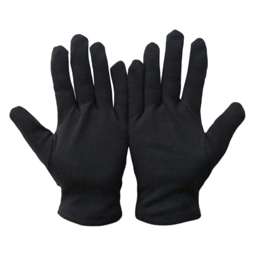 Angoily 12 Paare Baumwollhandschuhe S Schützende Feuchtigkeitsspendende Arbeitshandschuhe für Herren und Damen Strapazierfähig Vielseitig für Gartenarbeit Reinigung Schmuckinspektion und von Angoily