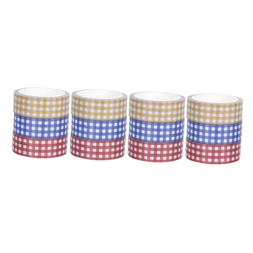 Angoily 12 Rollen Vintage Washi Tape Kariert Papier Klebeband Rot Blau Gelb Dekorative DIY Tapes für Scrapbooking Geschenkverpackung und Journal Gestaltung Angoily 12 Rollen Vintage Washi Tape Kariert Papier Klebeband Rot Blau Gelb Dekorative DIY Tapes für Scrapbooking Geschenkverpackung und Journal Gestaltung von Angoily