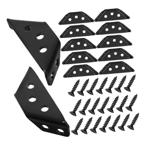 Angoily 12 Sätze Teiliges Edelstahl Eckwinkel Möbelverbinder Multifunktionale Winkelhalter für Stabile Verbindung von Tischen Stühlen Schränken Einfache Montage Langlebige Eckbeschläge von Angoily