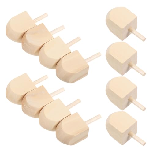 Angoily 12 Stück DIY Chanukka Dreidels Unfertige Für – Handgemachtes Bastelspielzeug Für Chanukka – Blanko Holz Dreidels Bastelzubehör von Angoily