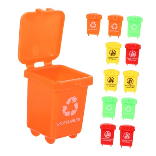 Angoily 12 Stück Kinderspielzeug Eimer Mini Mülleimer Mülleimer Miniatur Mülleimer Mülleimer Mini Mülleimer Kinderspielzeug Aus Kunststoff von Angoily