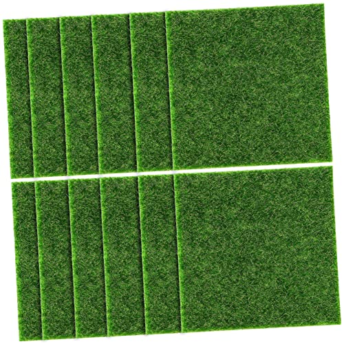 Angoily 12 Stück Künstliche Moosdekoration DIY Grasornament Sphagnum Moos Farn Grün Kunstmoos Garten Kunstrasen Kunstrasen Dekorativer Moosfüller Mooshandwerk PVC von Angoily
