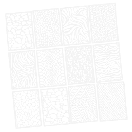 Angoily 12 Stück Leopard Muster Schablonen Wiederverwendbar Malvorlagen für Wand Textil DIY Basteln Kreative Spray Paint Vorlagen mit Hohlraum Design Angoily 12 Stück Leopard Muster Schablonen Wiederverwendbar Malvorlagen für Wand Textil DIY Basteln Kreative Spray Paint Vorlagen mit Hohlraum Design von Angoily