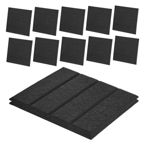 Angoily 12 Stück Teiliges Akustik-wandpaneele Selbstklebend Schallschutz Quadratische Schalldämmung Pinnwand Oberfläche für Büro Wohnzimmer Studio Flexible Anordnung Dekorative von Angoily