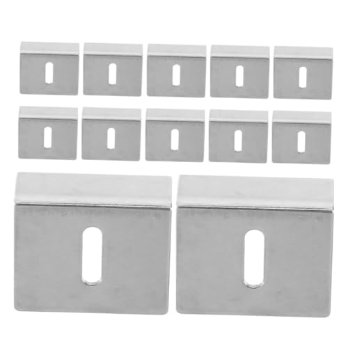 Angoily 12 Stück Teiliges Spiegelhalter Clip aus Quadratisch Schwerlastfähig Wandmontierbar Rutschfeste Glasbefestigung für Bad Schlafzimmer und Büro Modernes Design von Angoily