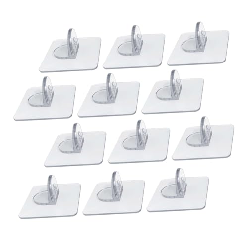 Angoily 12 Stück Teiliges Transparentes Saugnapf pad mit Anti rutsch funktion Selbstklebend ohne Bohren Verstellbar für Kinderspielzäune und Möbelhalter Kompakt und Vielseitig Einsetzbar von Angoily