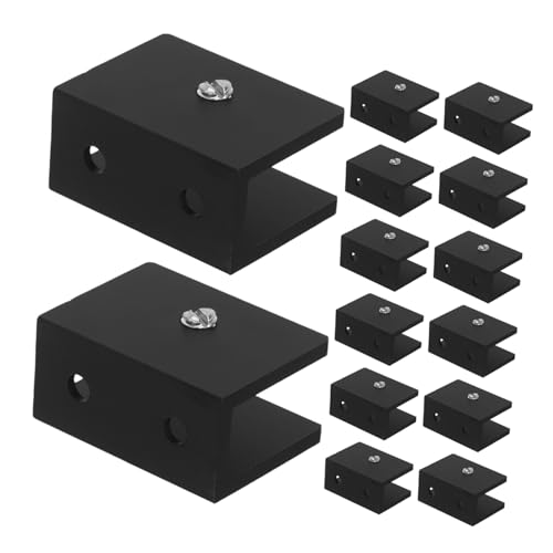 Angoily 15 Stück Laminatklemme Regal Glascliphalter Glasclips Klemmenhalter Glashalterung Clip Glasklemme Kombination Rechteckige Glasklemme Glashalterungen Schwarze Aluminiumlegierung Angoily 15 Stück Laminatklemme Regal Glascliphalter Glasclips Klemmenhalter Glashalterung Clip Glasklemme Kombination Rechteckige Glasklemme Glashalterungen Schwarze Aluminiumlegierung von Angoily