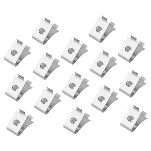 Angoily 15 Stück Teiliges Edelstahl Regalhalter Metall Regalbodenträger Verstellbare Einlegeboden Clips für Schränke Küche Bad DIY Möbelstützen Langlebig Robust von Angoily
