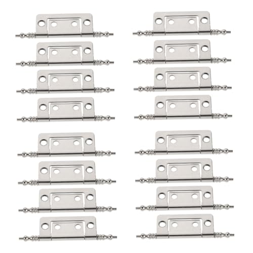 Angoily 16 Stück Teiliges Möbel-scharniere aus Metall Faltbare Flush-bänder für Küchenschränke und Holzboxen Kratzfeste Oberfläche Einfache Montage Befestigungslöchern von Angoily