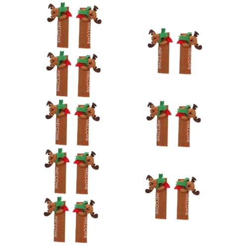 Angoily 16 Weihnachtliche Kühlschrankgriffabdeckungen Teilig Elastische Waschbare Griffschoner für Kühlschrank Mikrowelle Geschirrspüler Weiche Schmutzabweisend Festlicher Elch von Angoily