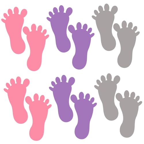 Angoily 18 Paare Fußabdruck-bodenaufkleber Zahlenreihe Für Klassenzimmerwand Fußabdruck-aufkleber Bodenaufkleber Für Die Schule Bunte Teppiche Fußspuren Boden Aufkleber Erwachsener Baby von Angoily
