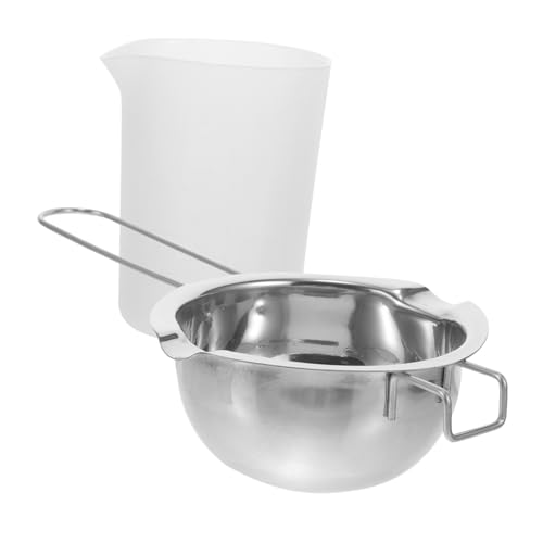 Angoily 1Satz DIY Kerzenherstellung Wachsschmelz Topf Metall Mit Messbecher Für Kerzenprojekte DIY Kerzenmaterial Für Anfänger Und Hobbyisten von Angoily