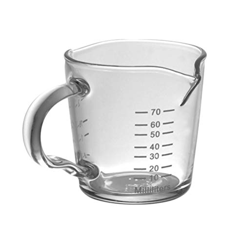 Angoily 1stk Doppelmund Messbecher Schnapsglas Krug Espresso Messglas Milchdampfbecher Messbecher Mit Griff Flüssiges Messglas Glas- Creamer- Pitcher. Messbecher Set Handhaben Kleine Tasse von Angoily