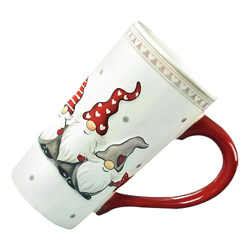 Angoily 1stk Weihnachts Milch Becher Espressotassen Aus Keramik Weihnachten Henkeltasse Bierkrug Aus Keramik Müslibecher Aus Kaffeetasse Und Untertasse Gnom-tassen Wasser Haushalt Geschirr von Angoily