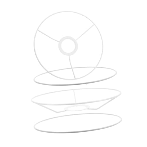 Angoily 2 Paare Runde DIY Lampenschirmrahmen Vintage Metallrahmen mit Fassung für Tischlampen Stehlampen und Pendelleuchten Stabile Eisenkonstruktion für Kreative Heimbeleuchtung von Angoily