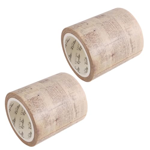 Angoily 2 Rollen Washi Tape Selbstklebendes Papierband Retro Gothic Stil Dekoratives Bastelband für Scrapbook Tagebuch Notizbuch Geschenkverpackung Abreißbar und Rückstandsfrei von Angoily