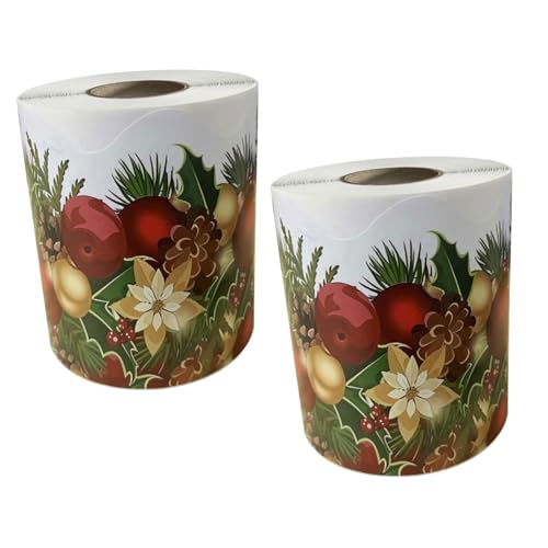 Angoily 2 Rollen Weihnachtsdekorationsaufkleber Weihnachtsfeier Tafeldekorationen Feiertags Pinnwand Verzierungen Weihnachtskugel Ornament Verzierung Feiertags Party Pinnwand Angoily 2 Rollen Weihnachtsdekorationsaufkleber Weihnachtsfeier Tafeldekorationen Feiertags Pinnwand Verzierungen Weihnachtskugel Ornament Verzierung Feiertags Party Pinnwand von Angoily