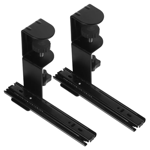 Angoily 2 Sätze Desktop-Erweiterungsboard Unterstützung Schreibtisch Tastaturablage unterstützt Arm Tischverlängerung Halterung für die Tastaturhand Tastatur-Tischhalterung Eisen Black von Angoily