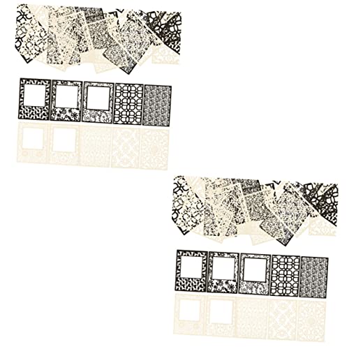 Angoily 2 Sätze Geprägtes Hohlpapier Sammelalbum Texturiert Handwerk Hintergrundpapier Für Scrapbooking Zeitschriften-Scrapbooking-zubehör Scrapbook-Materialien 40 Blätter * 2 von Angoily