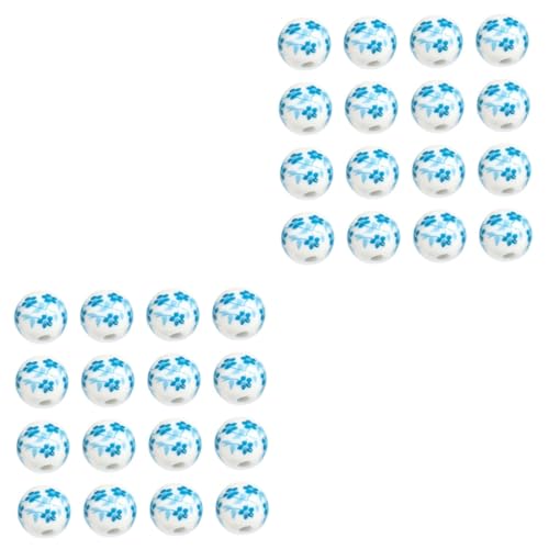 Angoily 2 Sätze Keramik Spacer Perlen Lose Blütenperlen Für Schmuckherstellung Diy Armbänder Farbenfrohe Muster Für Designs 40 Stück * 2 von Angoily