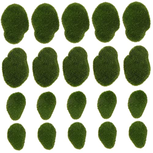 Angoily 2 Sätze Künstliche Mooskugeln DIY Dekoration Für Mikrolandschaften Lebendige Moossteine Für Bonsai Terrarien Und Kunsthandwerk Für Garten 20 Stück * 2 von Angoily