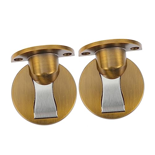 Angoily 2 Sätze Magnetischer Türstopper aus Langlebiger Bodentürhalter mit Kollisionsfunktion Eleganter Türfänger für Schlafzimmer und Wohnräume Einfache Befestigung Holz und Beton von Angoily
