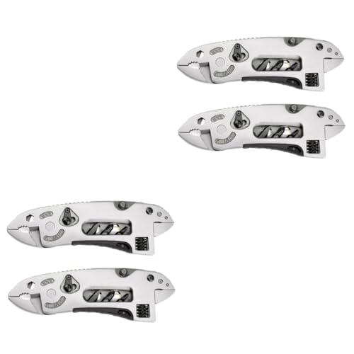 Angoily 2 Sätze Multifunktionsschlüssel Messer Kneck Knives Schrauböse Ratschenschraubendreher Multifunktionswerkzeug Multitool-zange Taschenzange Rostfreier Stahl Silver 2 Stücke * 2 von Angoily