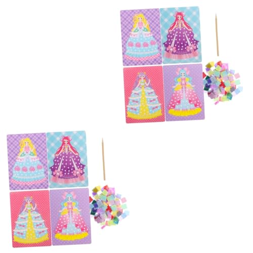Angoily 2 Sätze Punkte Malerei für DIY Stoff Bastelset mit Puzzles Handarbeit Kreativität und Selbstvertrauen Perfektes Gelbem Geschenkbox von Angoily