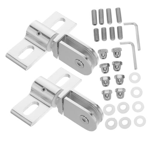 Angoily 2 Satz Duschtür scharnier aus Langlebiger Legierung Glasverstärkte Drehbare Tür pivot beschläge Kompatibel mit Rahmenlosen Duschkabinen Modernes Design Verschleißfest und von Angoily