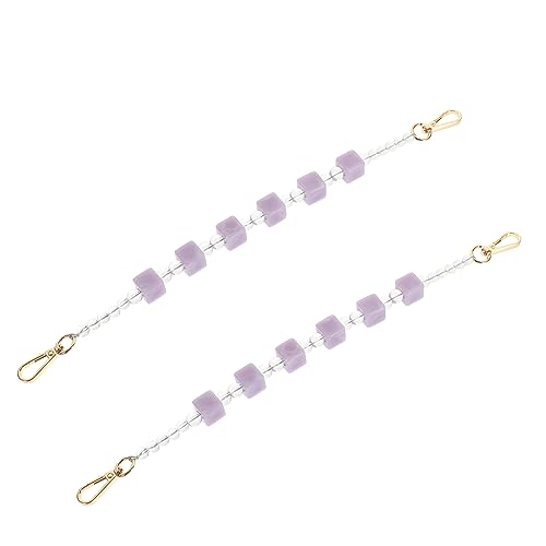 Angoily 2 Stück Acryl Handtaschenkette DIY Schultergurt Verstellbare Handtaschenkette in Zartem Lila für Handtaschen Umhängetaschen und Modisches Accessoire von Angoily