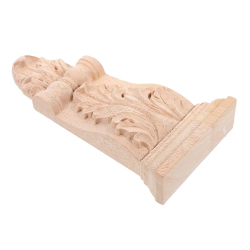 Angoily 2 Stück Antike Geschnitzte Holz konsolen Europäisches Bogen Design mit Römischen Säulenecken Unvollendete Dekorative Holzträger für DIY Wandregal Küchenschrank Kaminsims in Khaki von Angoily