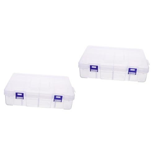 Angoily 2 Stück Aufbewahrungsbox aus Veranstalter Vorratsbehälter Aufbewahrungsboxen Bastel-Organizer aus Behälter für Nagelzubehör Plastik Angoily 2 Stück Aufbewahrungsbox aus Veranstalter Vorratsbehälter Aufbewahrungsboxen Bastel-Organizer aus Behälter für Nagelzubehör Plastik von Angoily