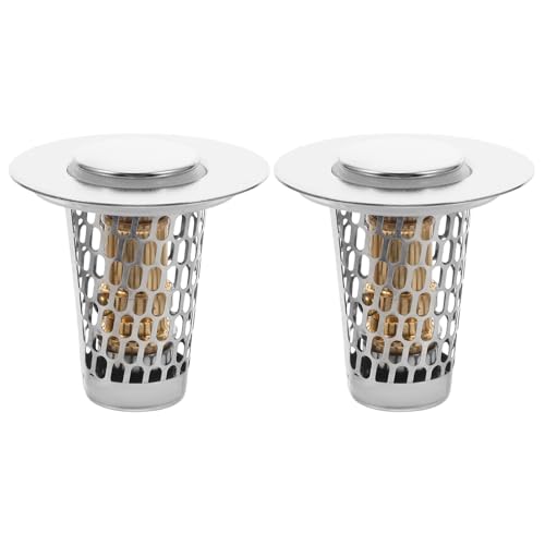 Angoily 2 Stück Edelstahl Waschbecken Ablaufstopfen mit Pop-up-mechanismus Wasserdichter Haarfänger und Filter für Bad und Küche Passend Langlebig und Installieren Angoily 2 Stück Edelstahl Waschbecken Ablaufstopfen mit Pop-up-mechanismus Wasserdichter Haarfänger und Filter für Bad und Küche Passend Langlebig und Installieren von Angoily