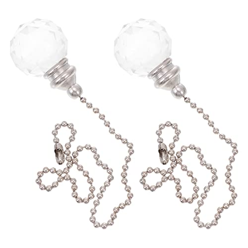 Angoily 2 Stück Elegante Pull Chain Pendelleuchte Ornament für Deckenventilatoren Transparente Acrylkette im Europäischen Stil zur Raumdekoration Angoily 2 Stück Elegante Pull Chain Pendelleuchte Ornament für Deckenventilatoren Transparente Acrylkette im Europäischen Stil zur Raumdekoration von Angoily